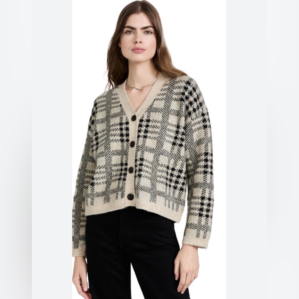 Rails Houndstooth Plaid Cardigan Size XS